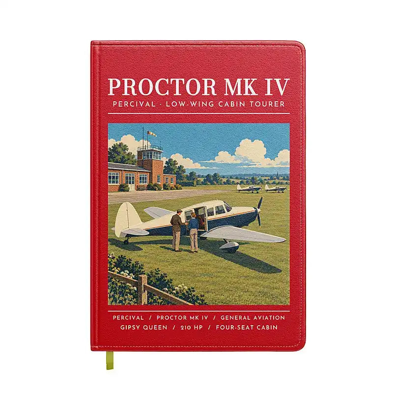 Percival Proctor Mk IV - Poster - Notebook - Red