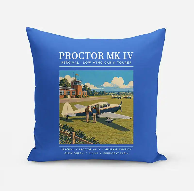 Percival Proctor Mk IV - Poster - Pillow - Blue