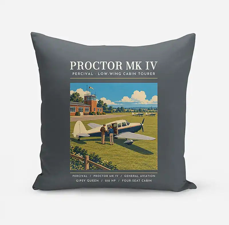 Percival Proctor Mk IV - Poster - Pillow - Gray