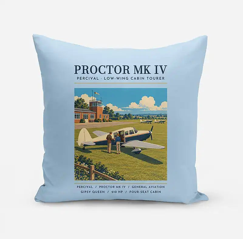 Percival Proctor Mk IV - Poster - Pillow - Light Blue