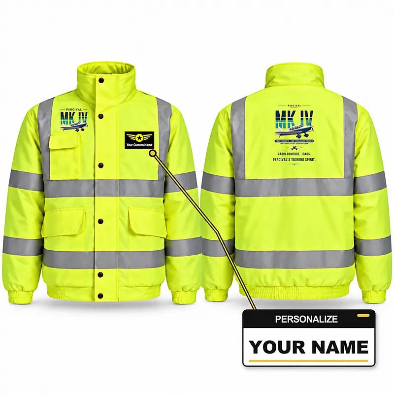 Percival Proctor Mk IV Reflective Winter Jackets - Original + Name - Fluorescent Yellow
