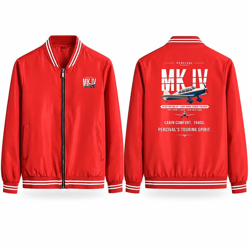 Percival Proctor Mk IV Stylish Jackets - Baseball Collar - Original - Red