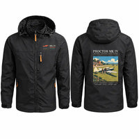 Thumbnail for Percival Proctor Mk IV Stylish Jackets - Hooded Windbreaker - Poster - Black