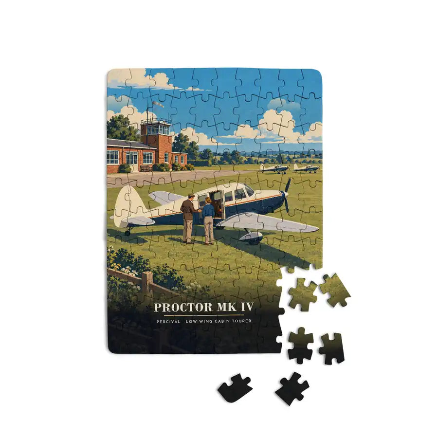 Percival Proctor Mk IV - Vertical + Text - Canvas Puzzle