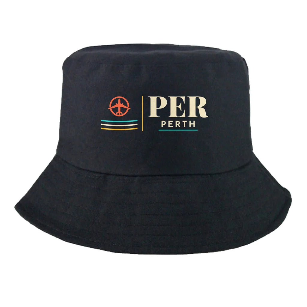 Perth Airport (PER) summer hat - black
