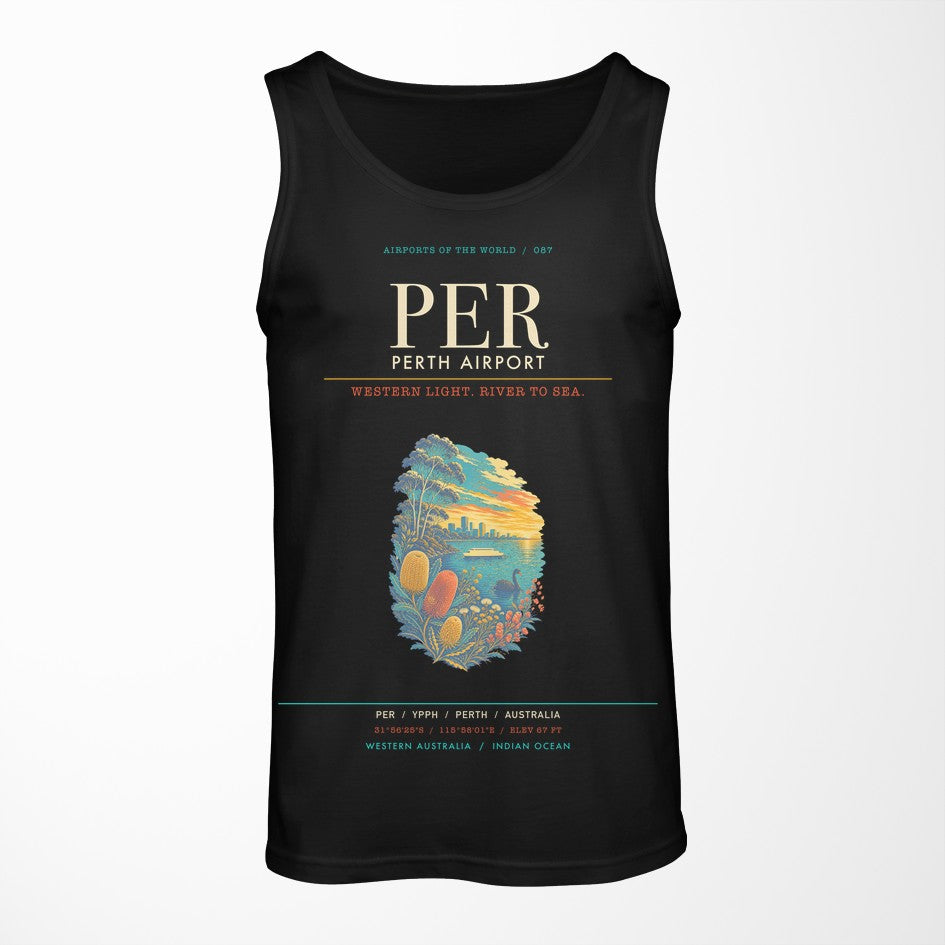 Perth Airport PER Tank Top - Black