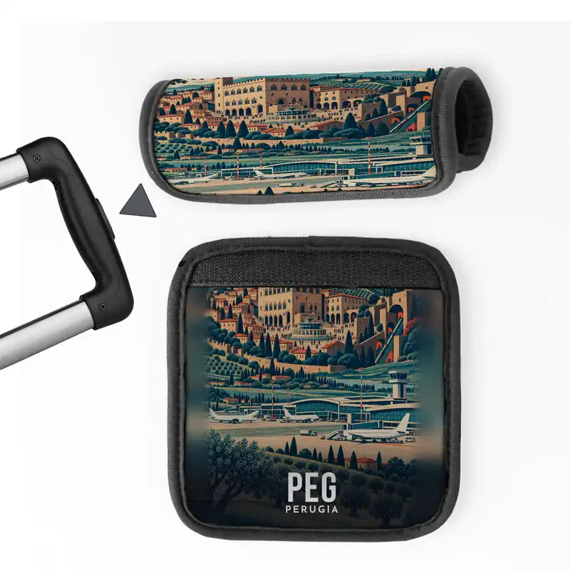 Perugia San Francesco d'Assisi – Umbria International Airport (PEG) Luggage Handle Covers - 3D Full Print