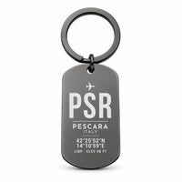 Thumbnail for Pescara Abruzzo Airport PSR - Key Chain - Original Design - Black