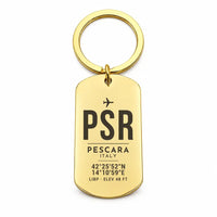 Thumbnail for Pescara Abruzzo Airport PSR - Key Chain - Original Design - Gold