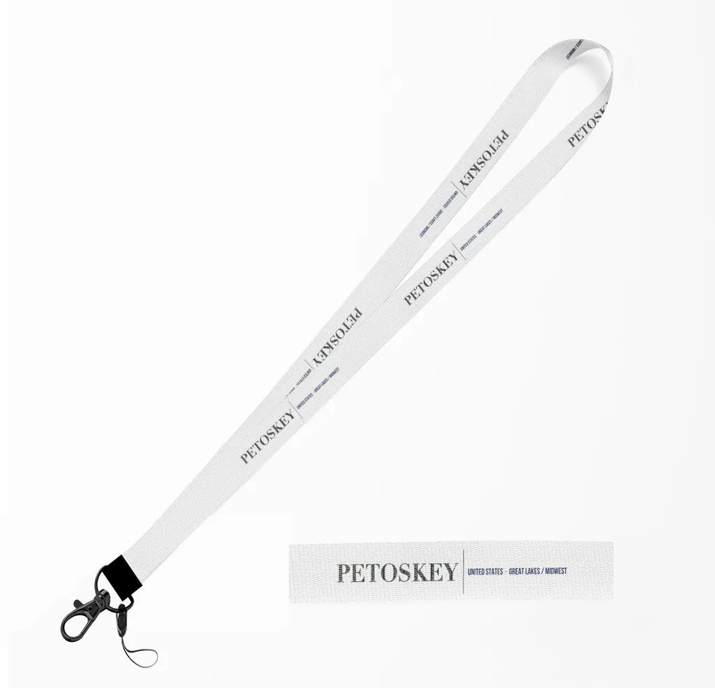 Petoskey City Series lanyard - white