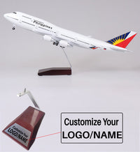Thumbnail for Side view of Philippines Boeing 747 Airplane Model (1/160 Scale - 47CM) aviation LED model airplane in diecast metal with LED.