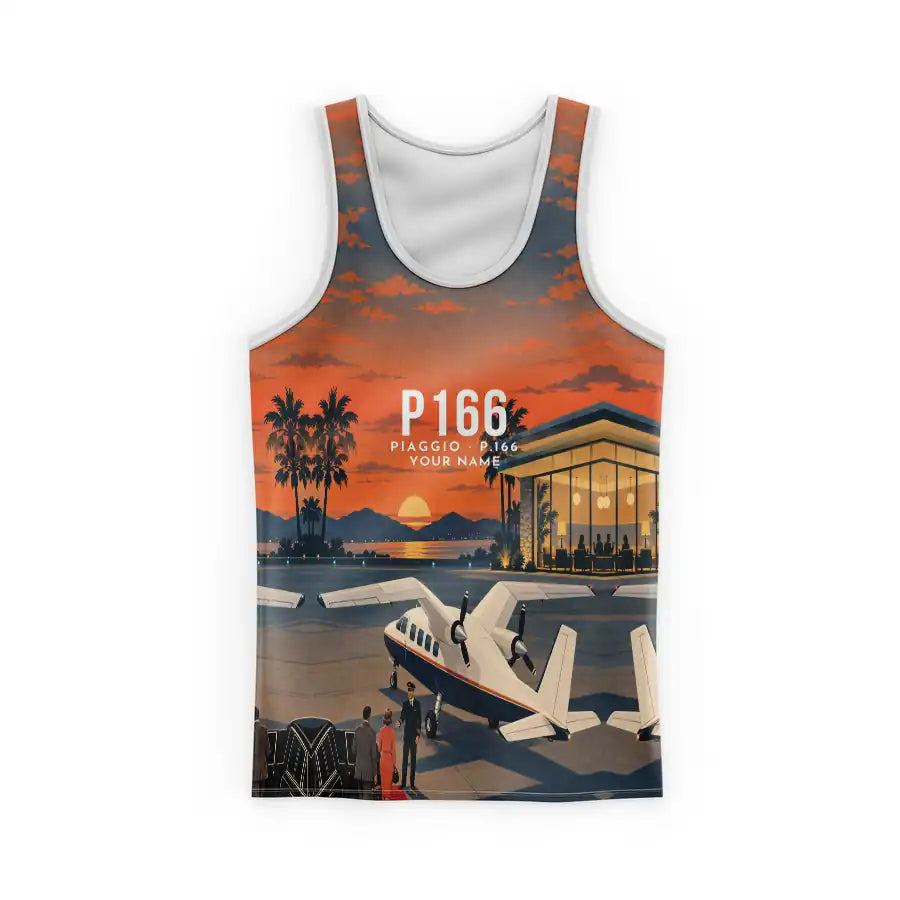 Piaggio P.166 3D All-Over Print Clothing - Tank Top - 3D + Name