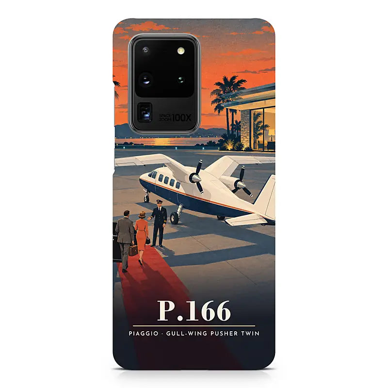 Piaggio P.166 - 3D + Title - Samsung Case - Black