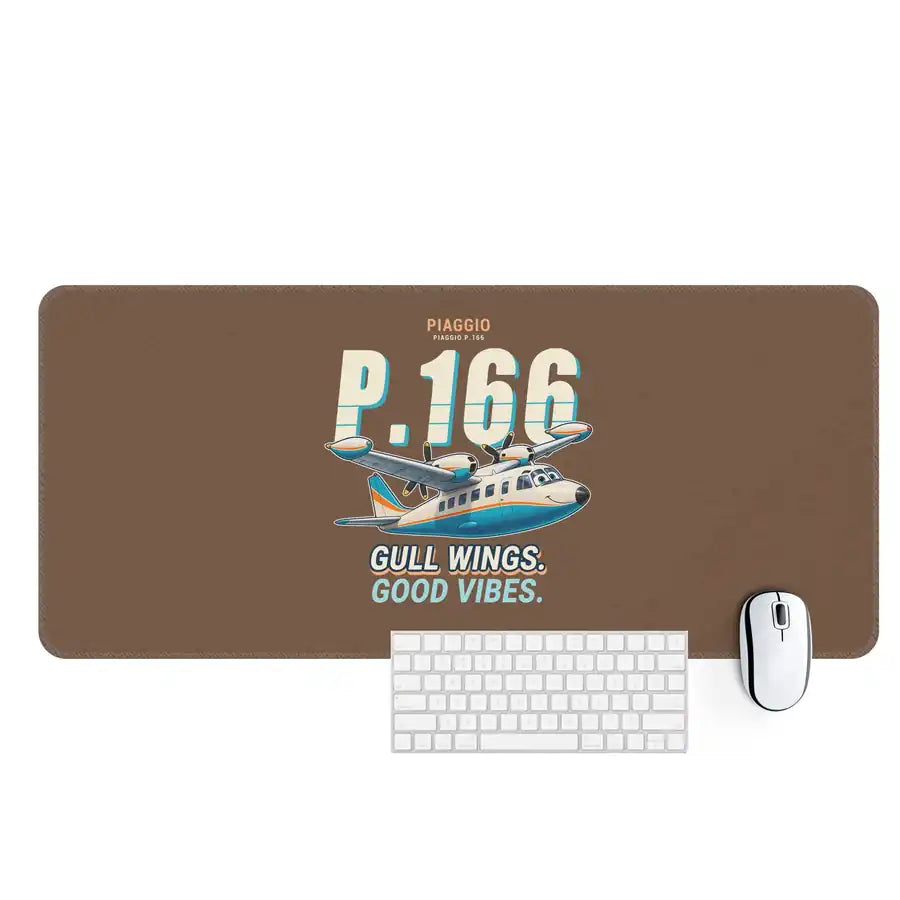 Piaggio P.166 - Cartoon - Desk Mat - Brown
