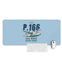Thumbnail for Piaggio P.166 - Cartoon - Desk Mat - Light Blue