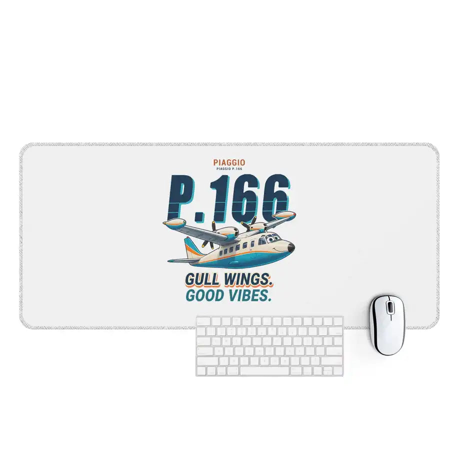Piaggio P.166 - Cartoon - Desk Mat - White