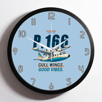 Thumbnail for Piaggio P.166 - Cartoon - Framed - Light Blue