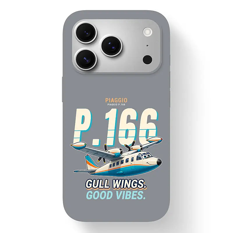 Piaggio P.166 - Cartoon - MagSafe iPhone 17 Pro - Gray