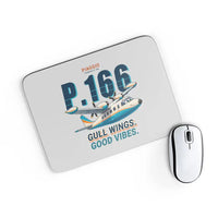 Thumbnail for Piaggio P.166 - Cartoon - Mouse Pad - Light Gray