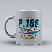 Thumbnail for Piaggio P.166 - Cartoon - Mug - Light Gray