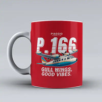 Thumbnail for Piaggio P.166 - Cartoon - Mug - Red