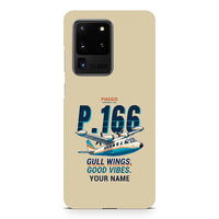 Thumbnail for Piaggio P.166 - Cartoon + Name - Samsung Case - Beige