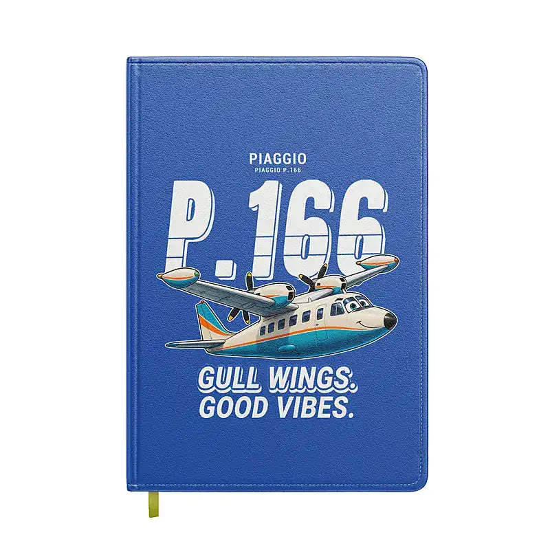 Piaggio P.166 - Cartoon - Notebook - Blue