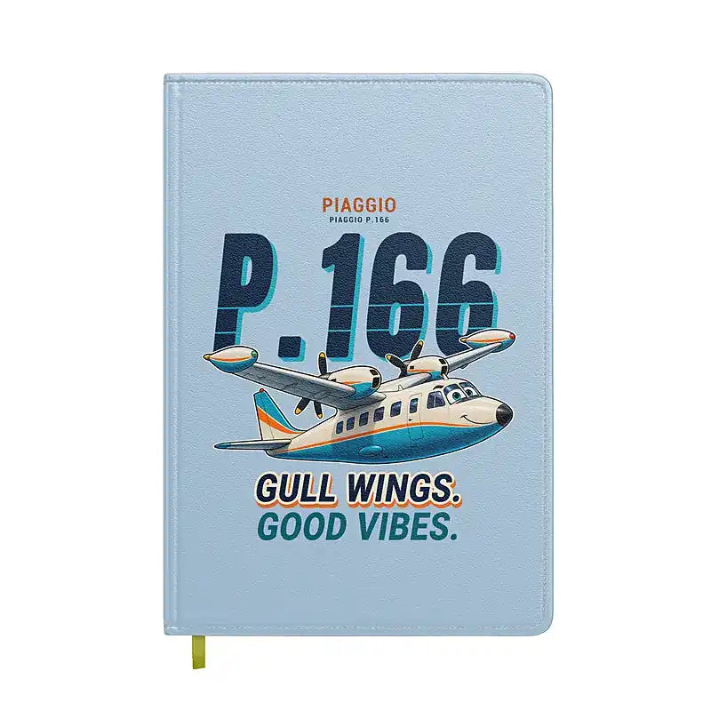 Piaggio P.166 - Cartoon - Notebook - Light Blue
