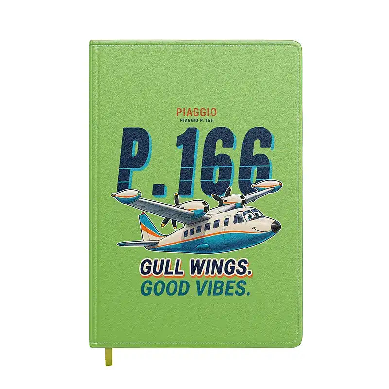 Piaggio P.166 - Cartoon - Notebook - Light Green