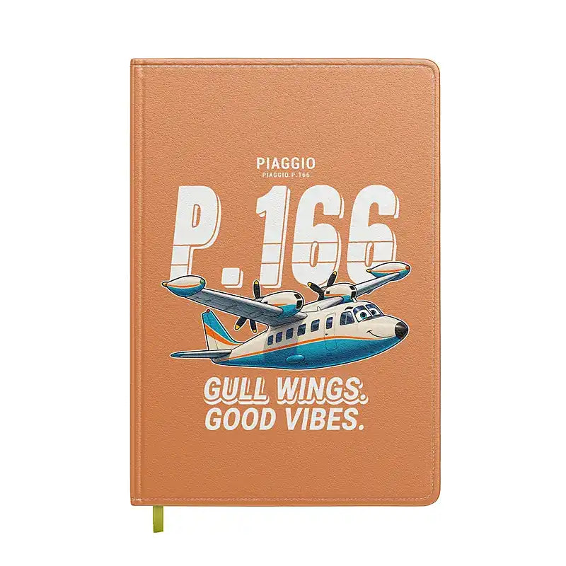 Piaggio P.166 - Cartoon - Notebook - Orange