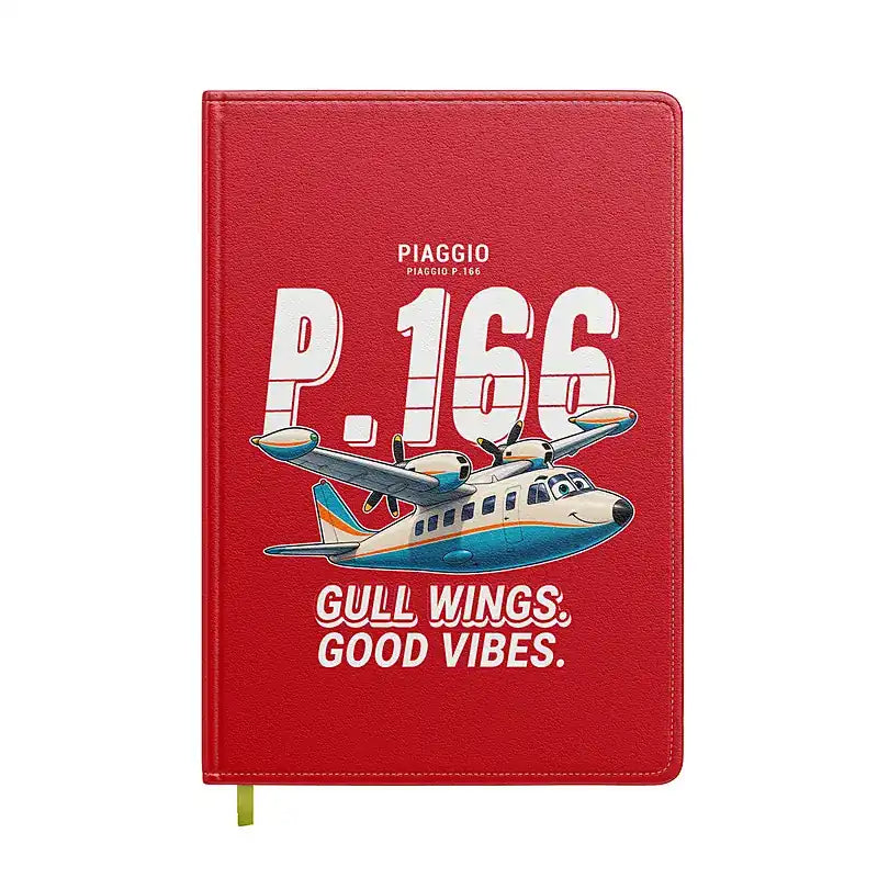 Piaggio P.166 - Cartoon - Notebook - Red