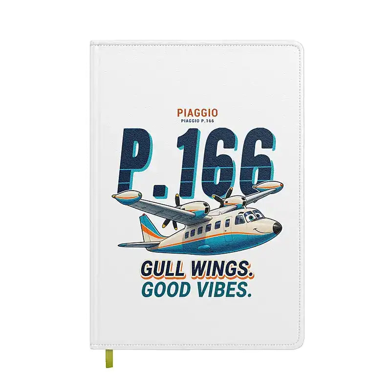 Piaggio P.166 - Cartoon - Notebook - White