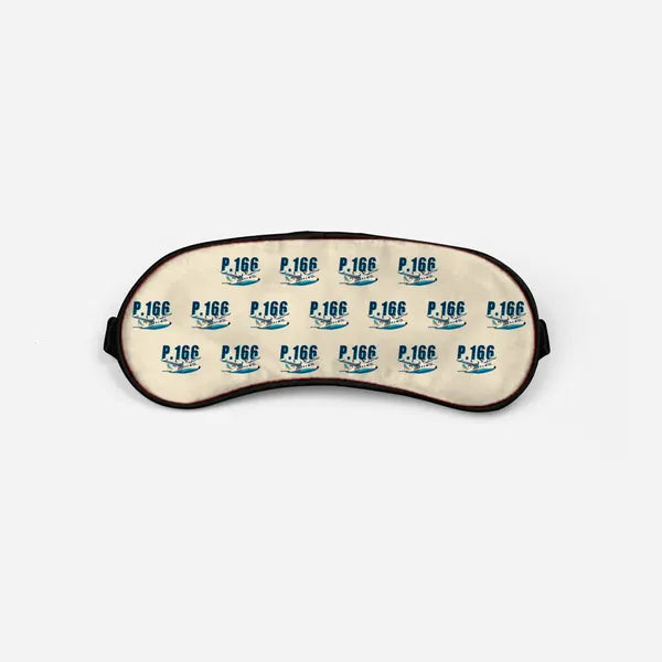 Piaggio P.166 - Cartoon Pattern - Sleep Mask - Beige