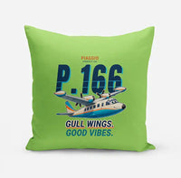 Thumbnail for Piaggio P.166 - Cartoon - Pillow - Light Green