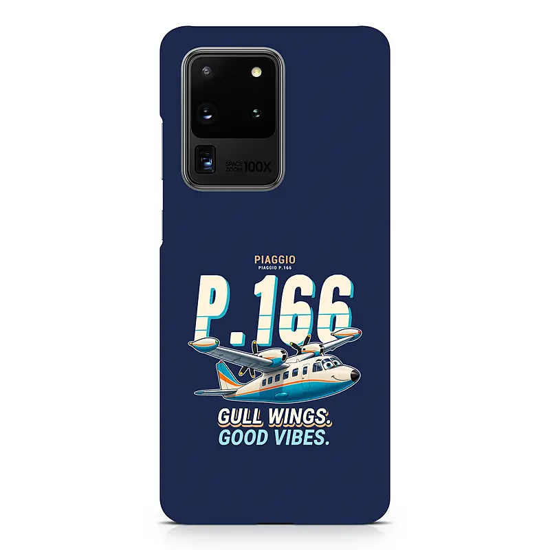 Piaggio P.166 - Cartoon - Samsung Case - Navy Blue
