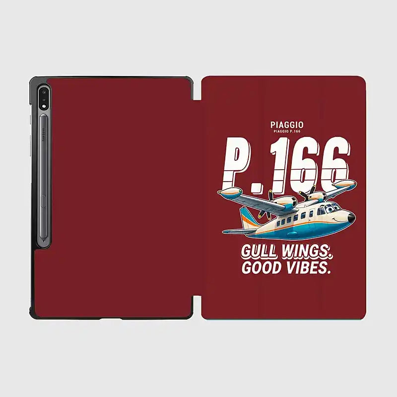 Piaggio P.166 - Cartoon - Samsung Tablet - Dark Red