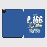Thumbnail for Piaggio P.166 - Cartoon - iPad Case - Blue