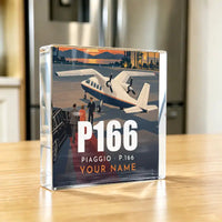 Thumbnail for Piaggio P.166 - Crystal Ornament - 3D + Name - Kitchen