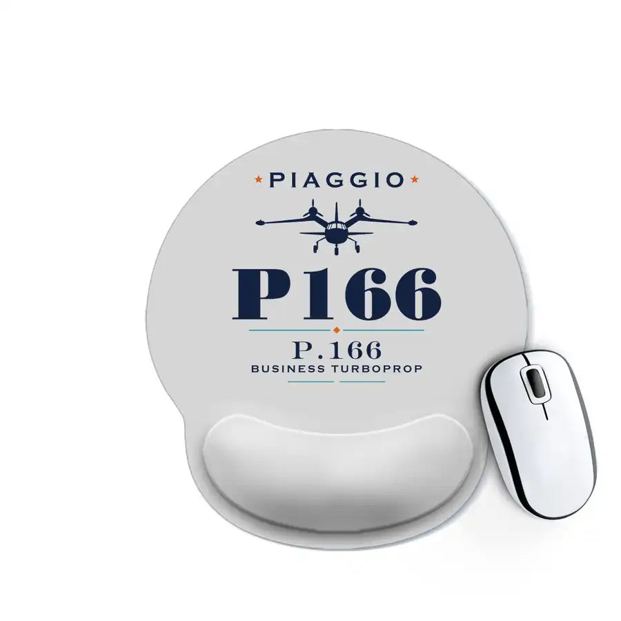 Piaggio P.166 - Heritage - Ergonomic Mouse Pad - Light Gray