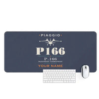 Thumbnail for Piaggio P.166 - Heritage + Name - Desk Mat - Navy Blue