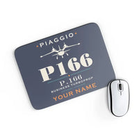 Thumbnail for Piaggio P.166 - Heritage + Name - Mouse Pad - Navy Blue