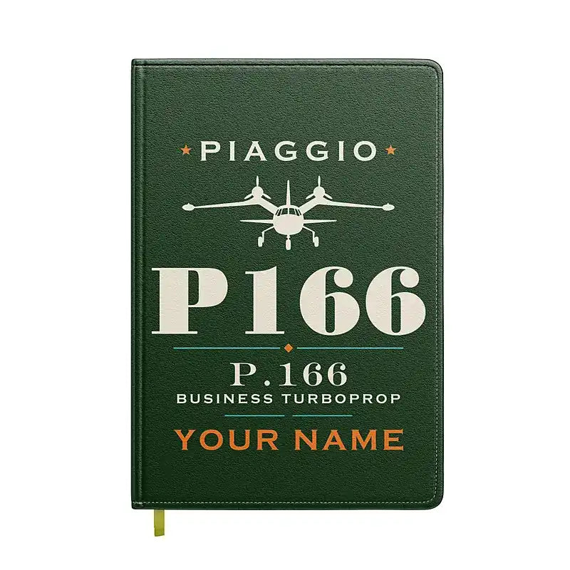 Piaggio P.166 - Heritage + Name - Notebook - Dark Green