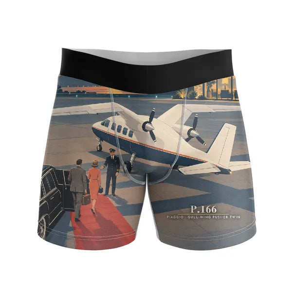 Piaggio P.166 - Men Boxers - 3D - Full Print