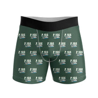 Thumbnail for Piaggio P.166 - Men Boxers - Cartoon Pattern - Dark Green