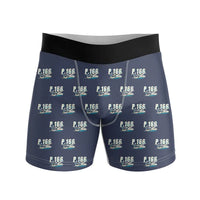 Thumbnail for Piaggio P.166 - Men Boxers - Cartoon Pattern - Navy Blue