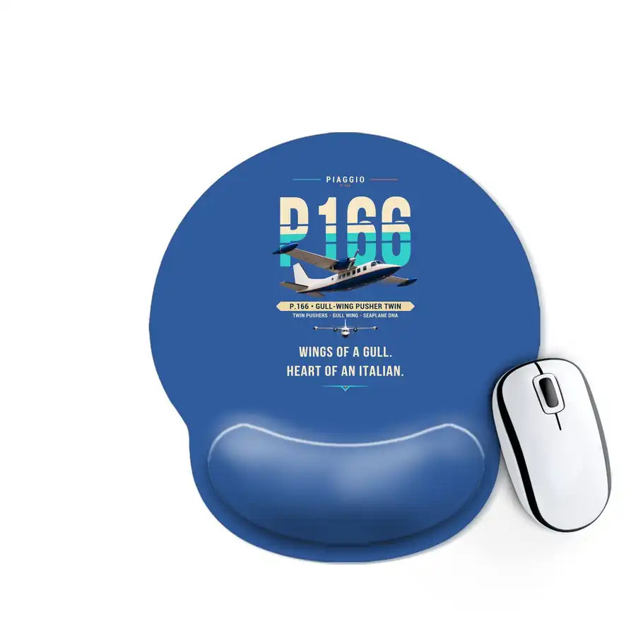 Piaggio P.166 - Original - Ergonomic Mouse Pad - Blue