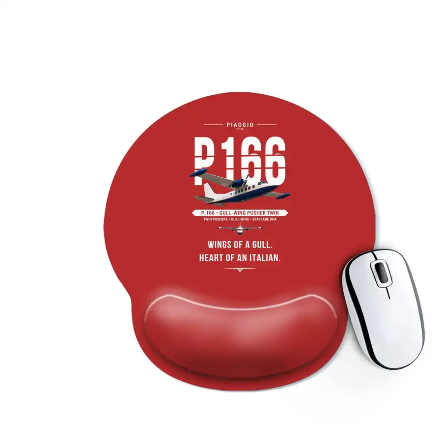 Piaggio P.166 - Original - Ergonomic Mouse Pad - Red