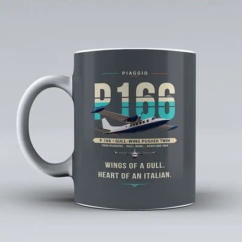 Piaggio P.166 - Original - Mug - Gray