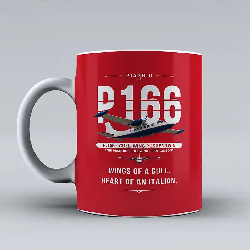 Piaggio P.166 - Original - Mug - Red