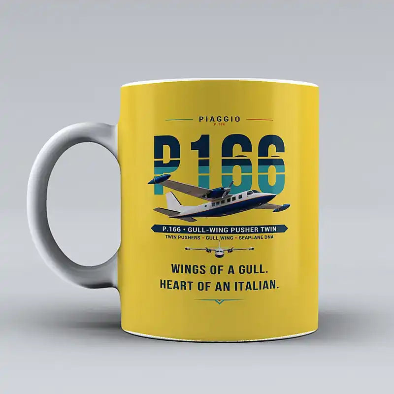 Piaggio P.166 - Original - Mug - Yellow